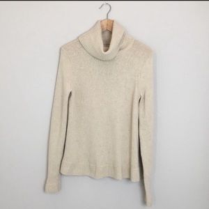 J crew cowl neck knit sweater beige cream small